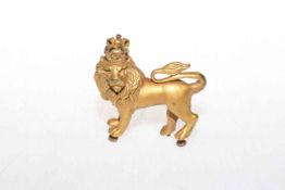 Gilt bronze lion with crown mount