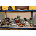 Oriental vase, Copenhagen dog, Beswick dog, assorted china,