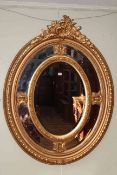 Good gilt framed oval wall mirror,