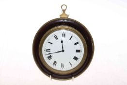 Antique mahogany and brass Sedan clock,