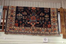 Hamadan rug with a blue ground 1.82 by 1.