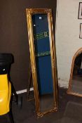 Gilt framed easel cheval mirror