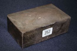 Hammered silver cigarette box,