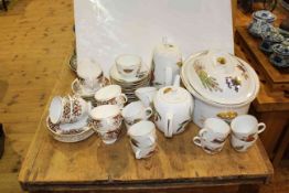 Royal Worcester Evesham table ware including large tureen and Colclough part tea set