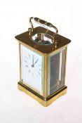 Gilt brass cased carriage clock