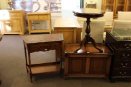 Carved oak hall table,