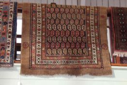 Afshar rug with a light brown ground 2.20 by 1.