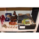 Box of books, Beswick and other horses, Coronation coach and horses,