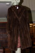 Ladies Muskrat ¾ length fur coat with original 1958 receipt