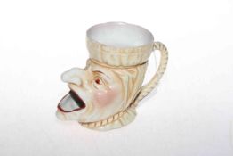 Punch character pottery shaving mug,