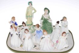 Eleven Royal Doulton ladies including 'Annette',