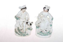 Pair of Victorian Staffordshire figures,