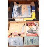 WWII military ephemera and books including plane building, Navy, RAF, seamanship,