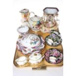 Sadler teapot and hot water jug, Royal Albert cups and saucers,