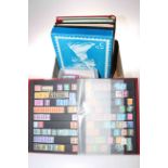 GB stamps in five albums, three with mint mainly decimal stamps and two with used and mint,