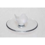 Lalique wren pin tray, 9cm.