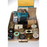 Collection of compacts, brooches, watches, costume jewellery, etc.