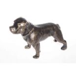 Cast metal bronze effect bulldog, 33cm by 20cm.
