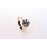 An impressive 18 carat gold diamond solitaire ring,