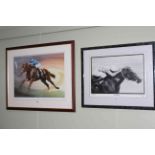 Megan Jane Burford, two framed limited edition prints.