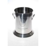 Plated ice bucket marked Louis Roderer, 24cm.