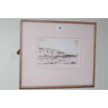 Dorothy Belasco, The Kent Cliffs from Dumpton Gap, etching,