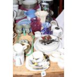 Shelley trio 11678, Wedgwood Peter Rabbit china, Jasperware, glass vases, silver spoons,