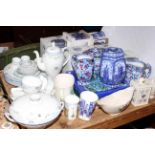 Wedgwood 'Rosedale' dinner and coffee ware, boxed and loose Ringtons china including caddies,