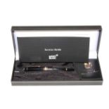 Ladies Mont Blanc fountain pen in original box with service guide.