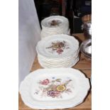 Mason's Friarswood meat plates and dinner plates (35).