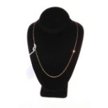 9 carat gold chain necklace, 23in length.