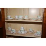 Duchess china floral hand painted thirty eight piece set.