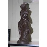 Large resin figure of young lady, 63cm.
