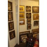 Large collection of 19th Century and later pictures including pair signed coastal watercolours,