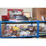 Collection of Diecast toys, LP's, books, trains including Dinky, Railway Series, Corgi, Shell.