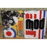 Two signs; Modern Living and Its a Mod Thing.