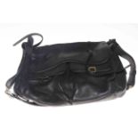 Radley black leather shoulder bag with cover.