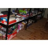 Twelve boxes of toys, ceramics, glass and metal wares including Star Wars, Hot Wheels,