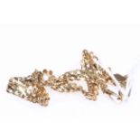 9 carat gold twist flat link bracelet.