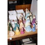 Collection of twenty Coalport, Royal Doulton, Worcester and other lady figures.