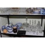 Blue and white china, teaware, glassware, etc.