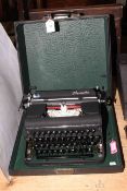 Olympia Werke West, Wilhelmshaven cased typewriter, in little used condition.