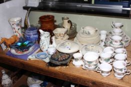 Midwinter Riviera dinnerware, Royal Albert Berkley teaware, Beswick horse and two foals, glassware,