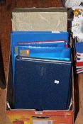 Box of Kiribati, Gilbert Island, Nevis and St. Kitts stamps and covers.