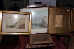 Four various pictures including Brooks and Bagley watercolours.