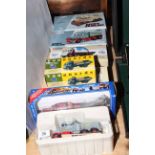 Seven Diecast trucks including Corgi, Vanguards and Siku.