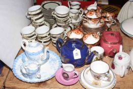 Collection of ceramics including Meito, Sadler, commemorative ware.