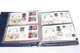 An impressive collection of eighteen signed Benham replica medal covers each encapsulating a