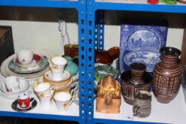 Collection of ceramics including Spode, Wedgwood, collectors plates.