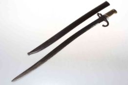 French Army bayonet and scabbard.